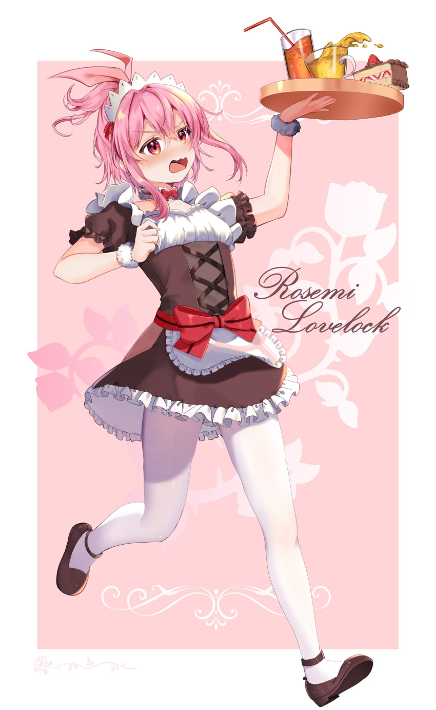 1girl, absurdres, blush, breasts, cake, camomile_teatea, character_name, drink