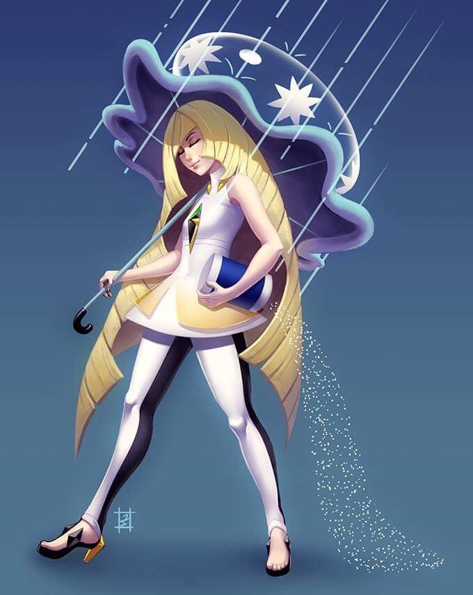 1girl, bare_arms, blonde_hair, blue_background, closed_eyes, dress, full_body, high_heels