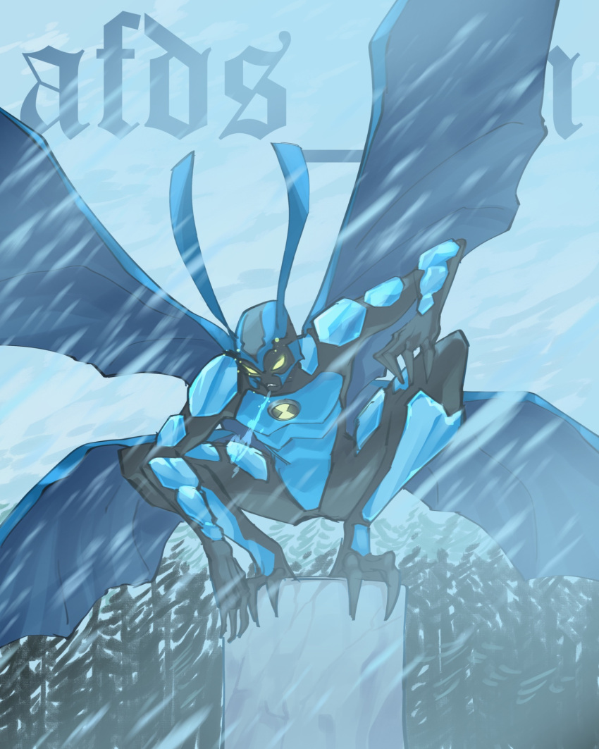 1boy, afdsbm, alien, ben_10, ben_10:_alien_force, big_chill, black_skin, blue_skin