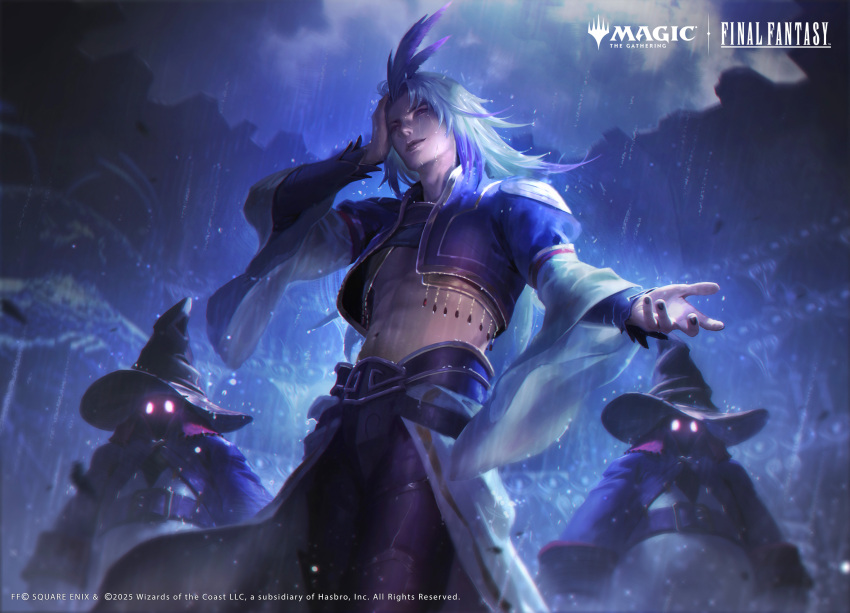 1boy, 2others, black_mage_(final_fantasy), copyright_name, copyright_notice, evil_smile, final_fantasy, final_fantasy_ix