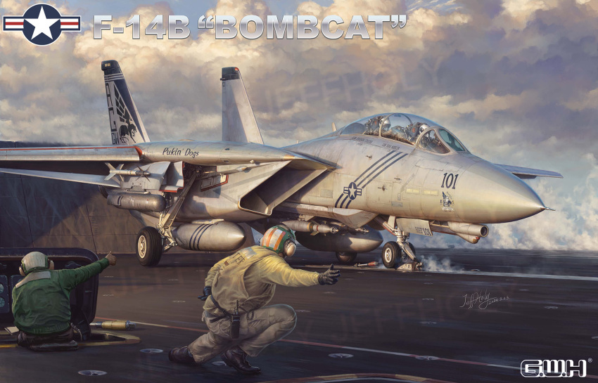 4boys, aircraft, aircraft_carrier, aircraft_catapult, airplane, black_gloves, bomb, box_art