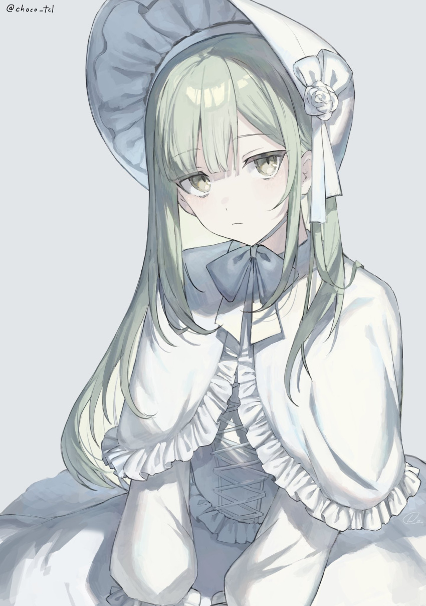 1girl, :/, animate_(company), animate_cafe, bang_dream!, bang_dream!_it's_mygo!!!!!, blunt_bangs, bonnet