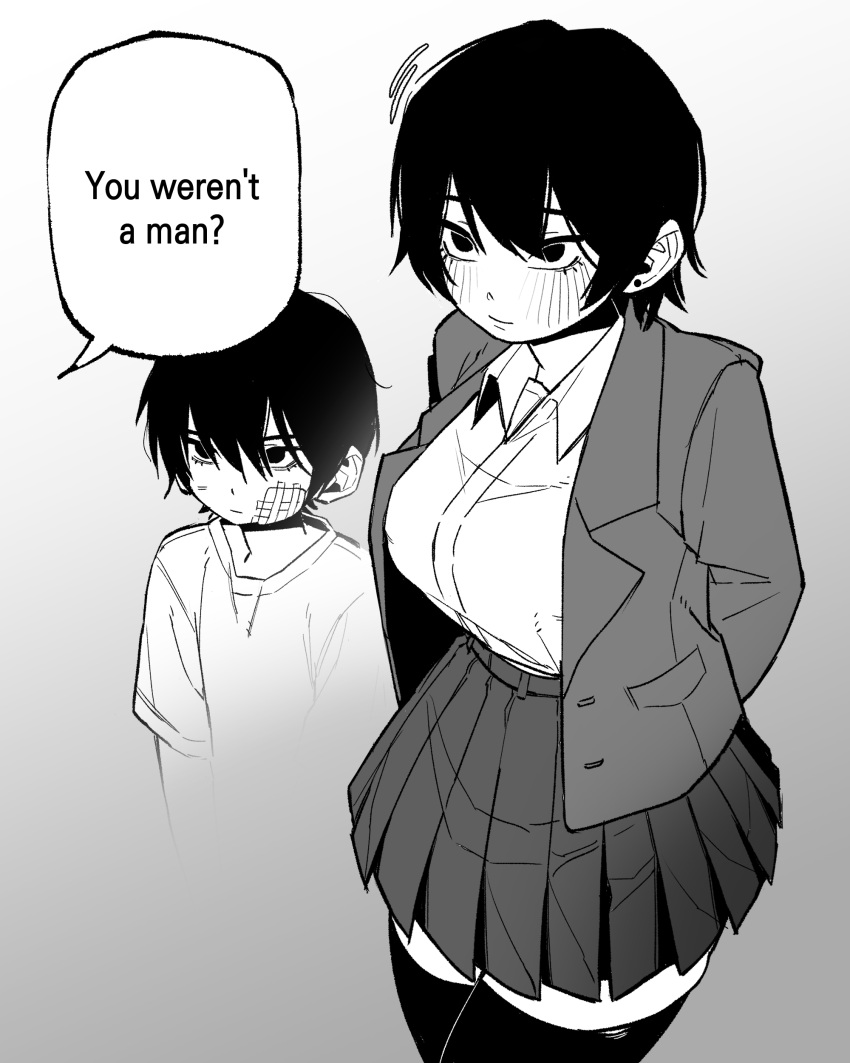 1girl, absurdres, age_progression, blush, breasts, dguadraw, earrings, english_commentary