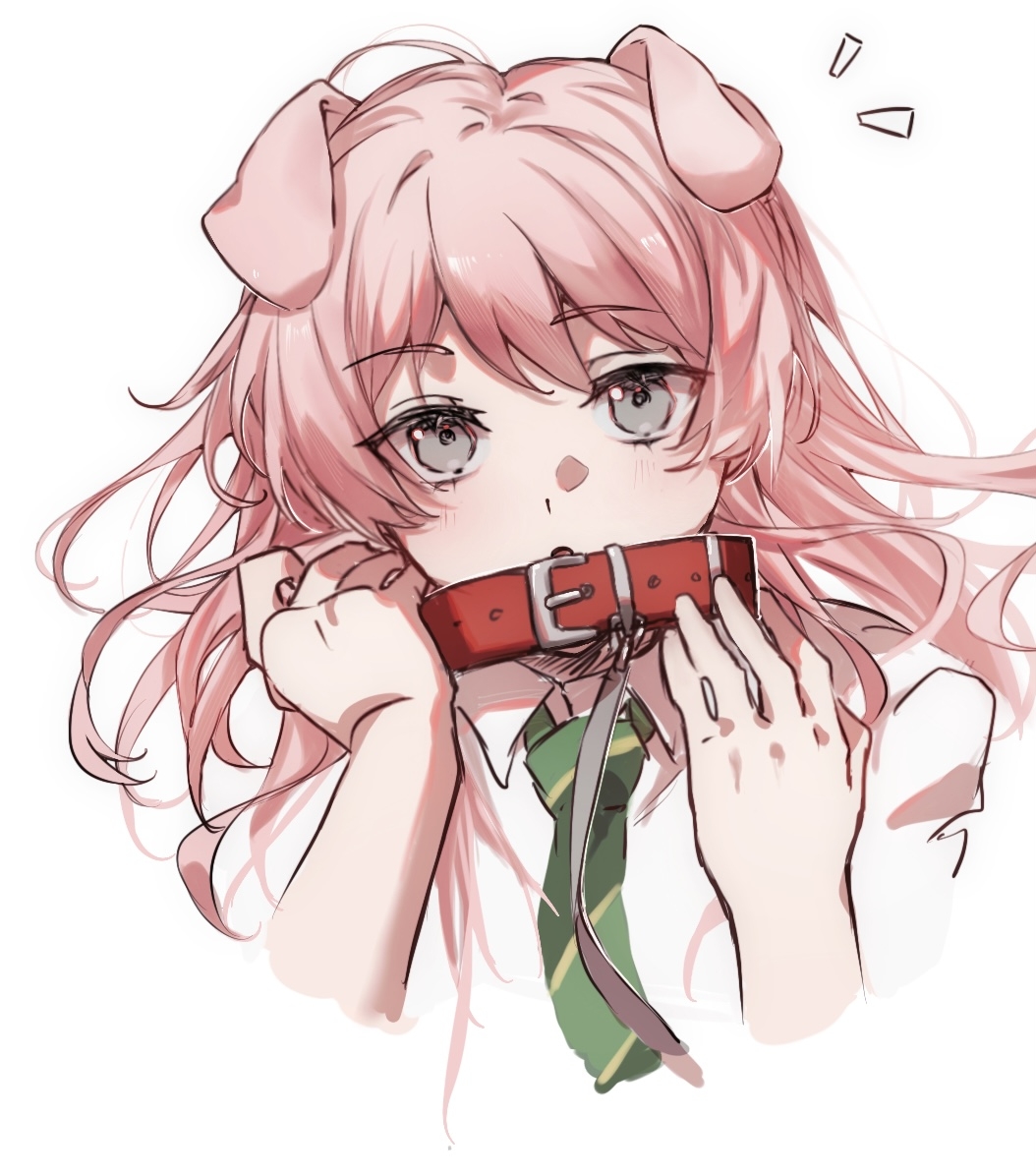1girl, animal_ears, bang_dream!, bang_dream!_it's_mygo!!!!!, chihaya_anon, chinese_commentary, collar, collared_shirt