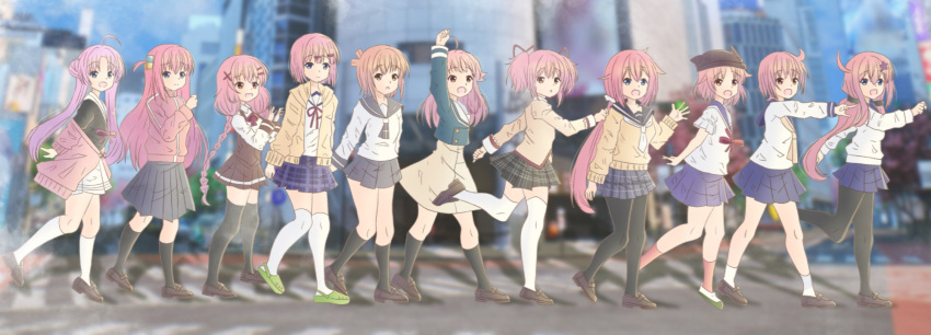 6+girls, akeuchi_yuu, anima_yell!, blue_eyes, bocchi_the_rock!, chiyoda_momo, comic_girls, gakkou_gurashi!