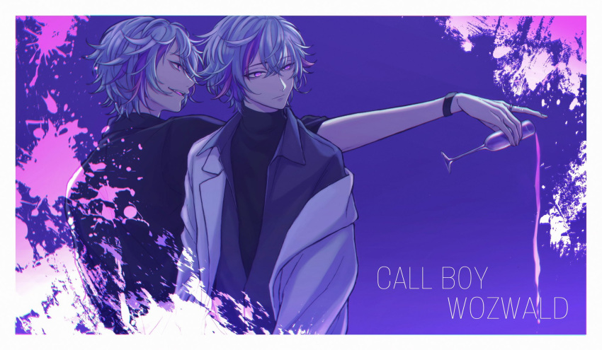 2boys, black_shirt, border, bracelet, call_boy_(vocaloid), character_name, character_request, check_character