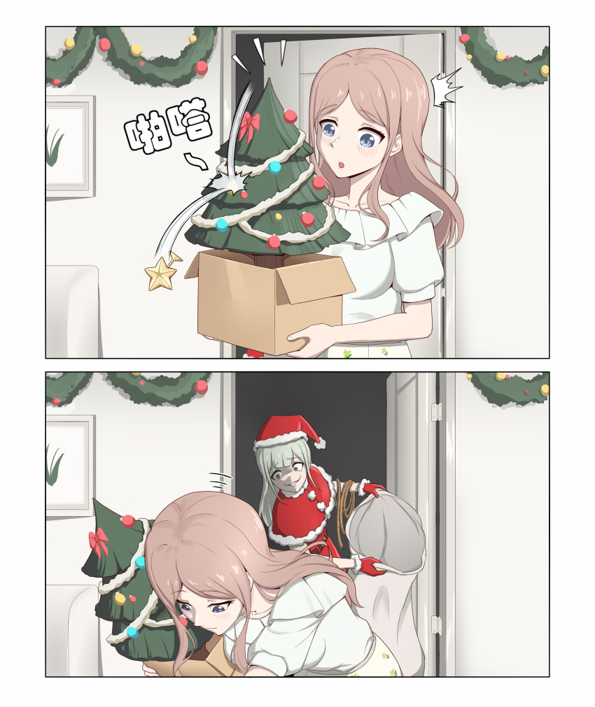 2girls, absurdres, anglediana, bang_dream!, bang_dream!_it's_mygo!!!!!, blue_eyes, brown_hair, capelet
