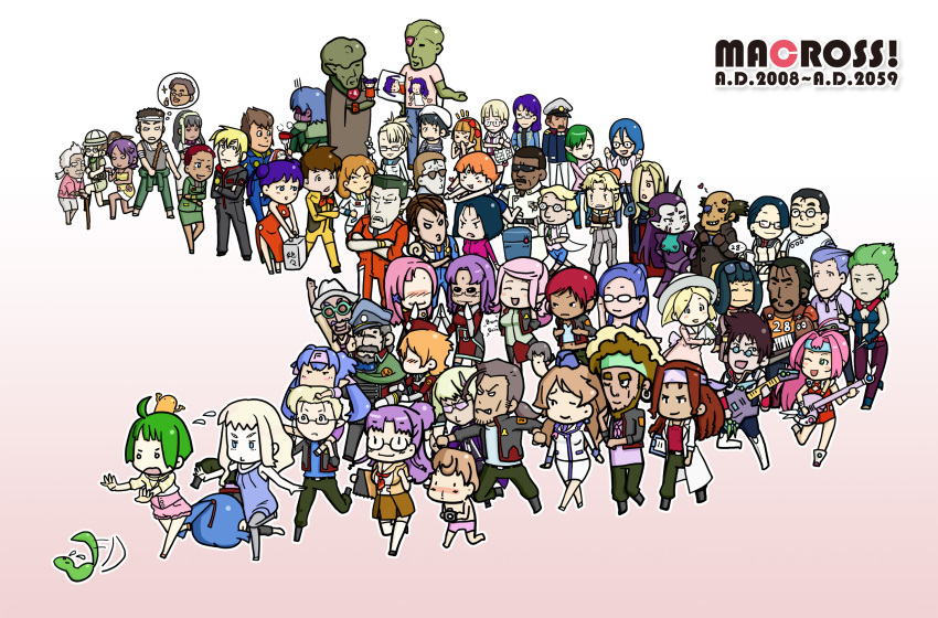 absolutely_everyone, ai-kun, alien, brera_sterne, character_request, chibi, china_dress, chinese_clothes