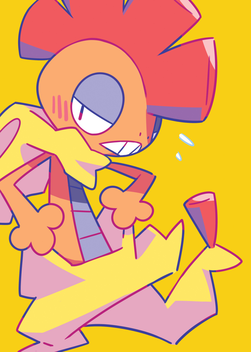 absurdres, blush, colored_skin, half-closed_eyes, highres, limb92, lizard, mohawk
