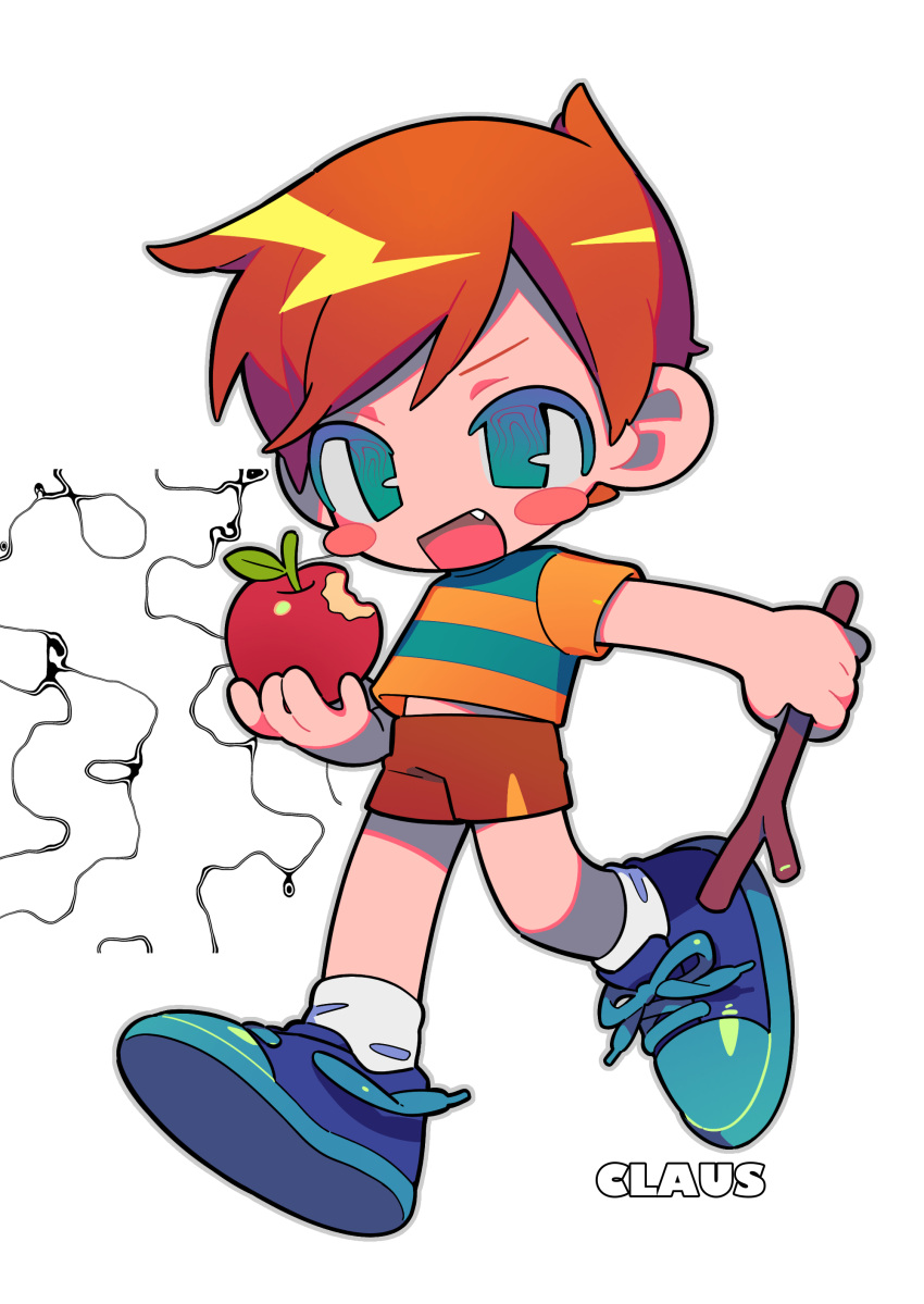 1boy, absurdres, blue_eyes, blue_shoes, blush, character_name, chibi, chibi_only