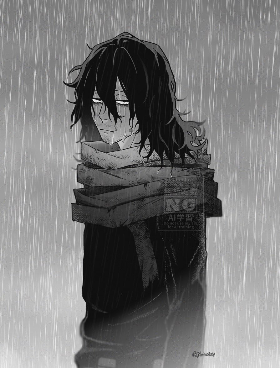 1boy, aizawa_shota, bags_under_eyes, bloodshot_eyes, boku_no_hero_academia, closed_mouth, dirty, dirty_clothes