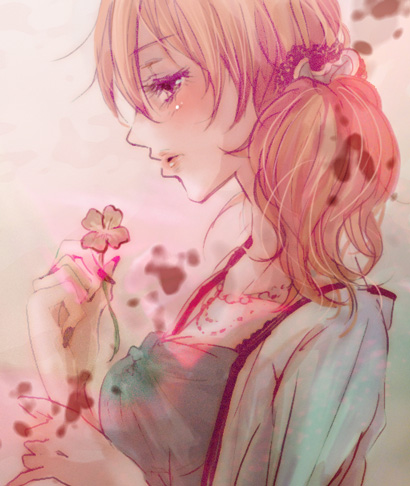 brown_hair, flower, jewelry, kimi_ni_todoke, lowres, necklace, yano_ayane, yukiko_(snow_sugar)