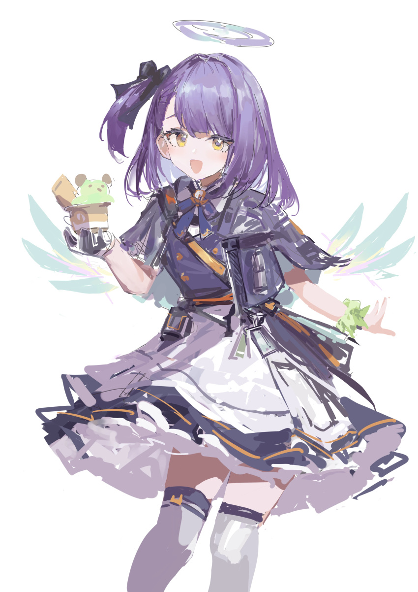 1girl, absurdres, arknights, bag, capelet, chinese_commentary, commentary_request, detached_wings