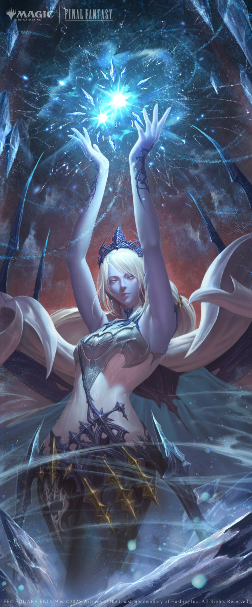 absurdres, arif_wijaya, armpits, arms_up, commentary, copyright_name, copyright_notice, cryokinesis
