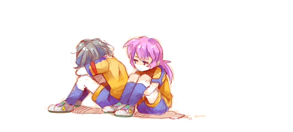 grey_hair, honey-hopi, inazuma_eleven, inazuma_eleven_(series), inazuma_eleven_go, kirino_ranmaru, lowres, multiple_boys