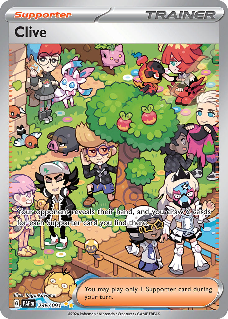 4girls, 5boys, apple, applin, artist_name, atticus_(pokemon), bird, black_hair, black_jacket, black_pants, black_socks, blonde_hair, blue_eyes, blue_hair, blush, blush_stickers, boots, bridge, bright_pupils, brown_shoes, bush, cane, card_(medium), carmen_(pokemon), cellphone, character_name, charcadet, chibi, clavell_(pokemon), clenched_hand, clive_(pokemon), closed_eyes, closed_mouth, colored_eyelashes, company_name, copyright_name, copyright_notice, dark-skinned_female, dark-skinned_male, dark_skin, detached_sleeves, english_text, eri_(pokemon), eyelashes, facepaint, facial_hair, fletchling, floating, food, freckles, from_side, fruit, giacomo_(pokemon), glasses, gloves, grass, green_eyes, grey_boots, grey_eyes, grey_hoodie, grey_pantyhose, grey_shirt, hand_on_another's_head, hand_up, hands_on_own_head, hat, headphones, headphones_around_neck, helmet, hip_vent, holding, holding_cane, holding_phone, holding_unworn_clothes, hood, hood_down, hoodie, hoppip, in_tree, jacket, kayama_taiga, lechonk, long_hair, long_sleeves, mela_(pokemon), multicolored_hair, multiple_boys, multiple_girls, no_mask, official_alternate_costume, official_art, open_clothes, open_jacket, open_mouth, orange-tinted_eyewear, ortega_(pokemon), outdoors, pants, pantyhose, penny_(pokemon), phone, pink_eyes, pink_hair, pink_jacket, pink_pants, pink_shoes, poke_ball_symbol, poke_ball_theme, pokemon, pokemon_(creature), pokemon_card, pokemon_sv, pokemon_tcg, print_pantyhose, psyduck, purple_gloves, purple_shorts, purple_skirt, purple_socks, red_boots, red_eyes, red_hair, rotom, rotom_phone, round_eyewear, school_uniform, shirt, shoes, short_hair, short_sleeves, shorts, skirt, smartphone, smile, socks, squatting, standing, star-shaped_eyewear, star_(symbol), sunglasses, sylveon, tadbulb, team_star, team_star_grunt, team_star_uniform, teeth, third-party_source, tinted_eyewear, trading_card, tree, two-tone_hair, uva_academy_school_uniform, very_short_hair, water, white_eyes, white_gloves, white_hair, white_hat, white_helmet, white_pupils, white_shirt, white_skirt, wooden_bridge, yellow-framed_eyewear, yellow_eyes, youssef_(pokemon)