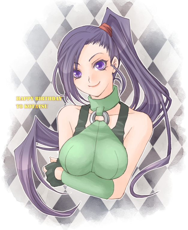 1girl, arm_guards, arm_under_breasts, bare_shoulders, black_gloves, black_tank_top, breasts, collarbone