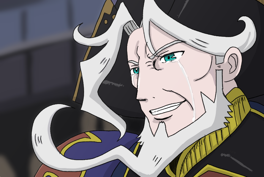 1boy, beard, black_hat, blurry, blurry_background, christopher_columbus_(fate), close-up, commentary_request
