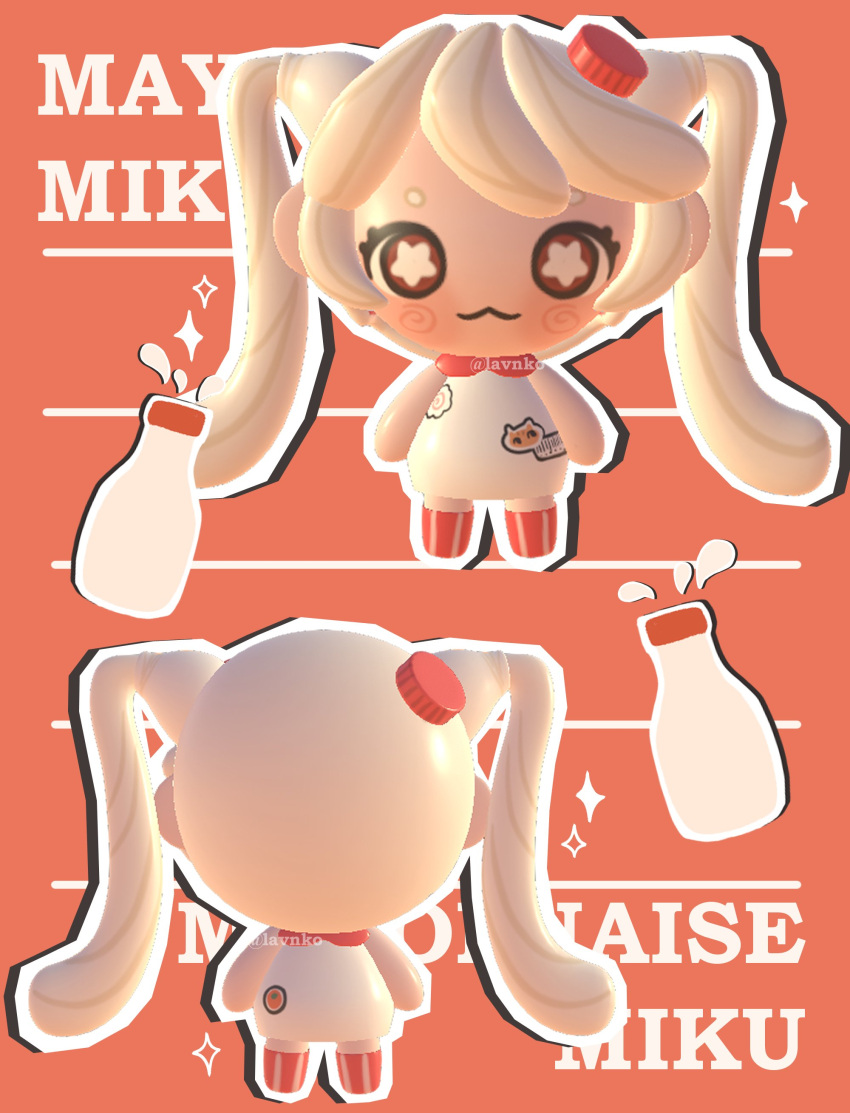 1girl, 3d, absurdres, alternate_costume, alternate_hair_color, alternate_hairstyle, blush, bottle_cap