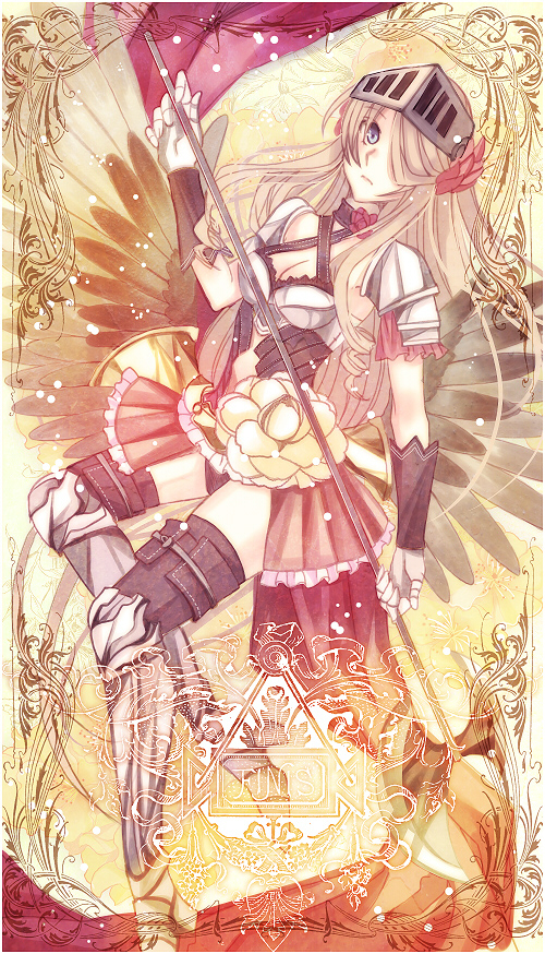 bad_id, nozomi_fuuten, pixiv_fantasia, pixiv_fantasia_5, solo, thighhighs, weapon