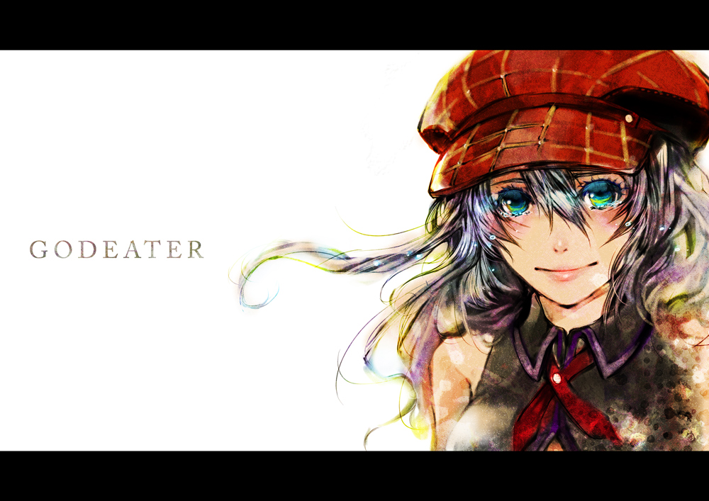 arisa_iriinchina_amieera, blue_eyes, blush, cabbie_hat, god_eater, god_eater_burst, hat, silver_hair