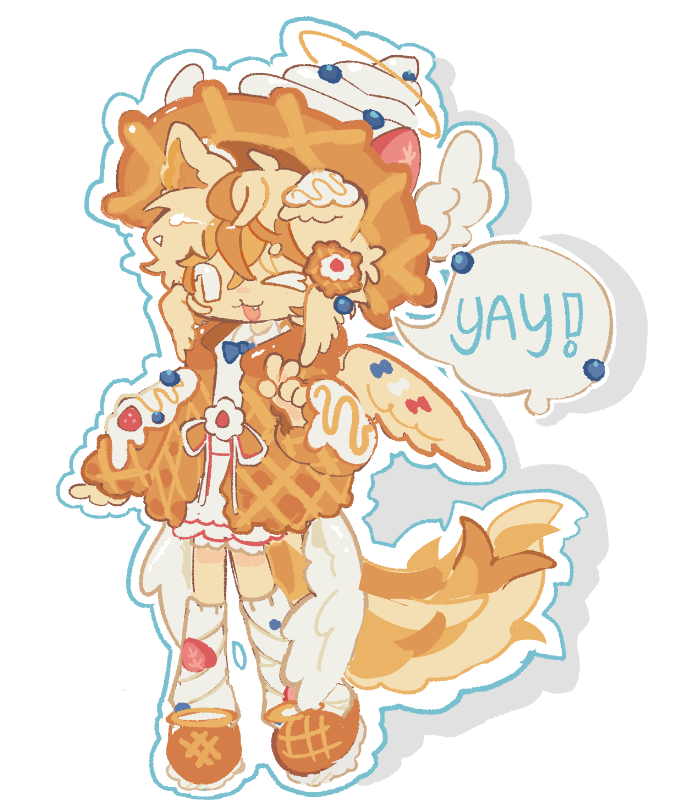 1girl, animal_ears, blueberry, bomal1215_(style), brown_fur, brown_hat, brown_shoes, dog_ears