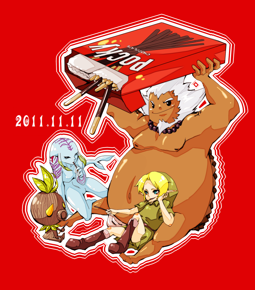 4boys, darmani, dated, deku_butler's_son, food, gotya, green_tunic, link