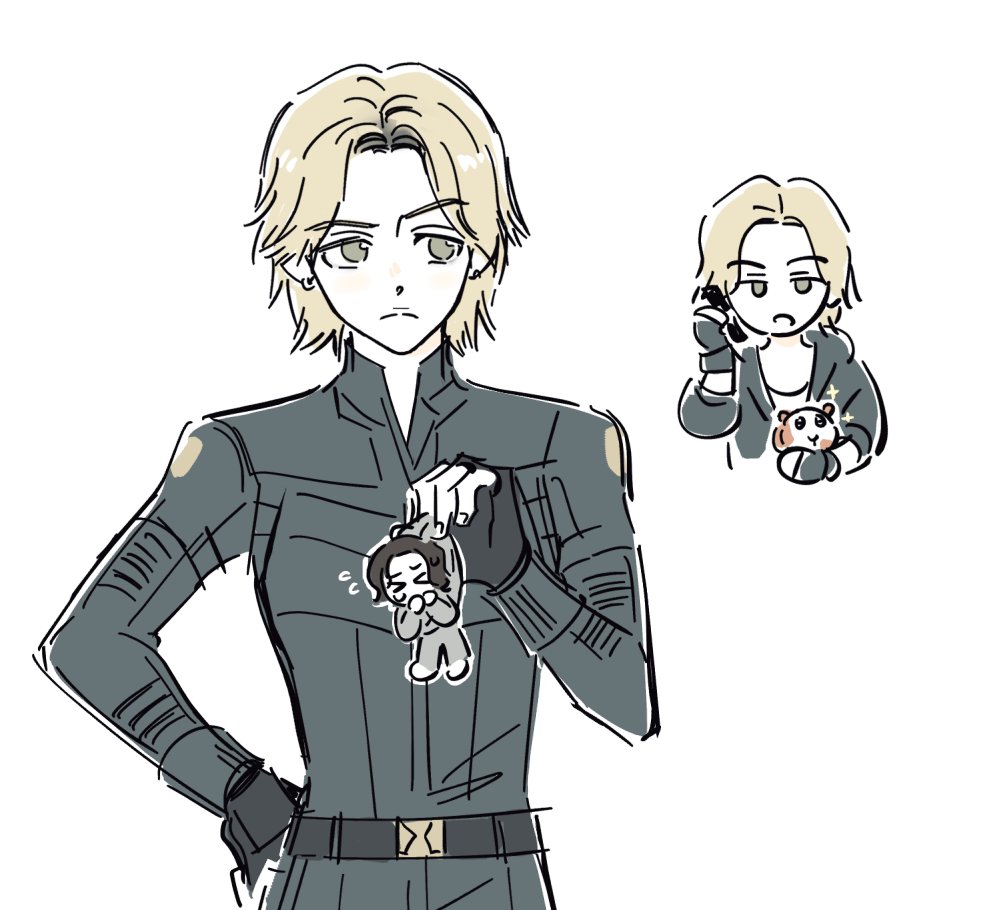 >_<, 1boy, 1girl, animal, animification, belt, black_belt, black_gloves