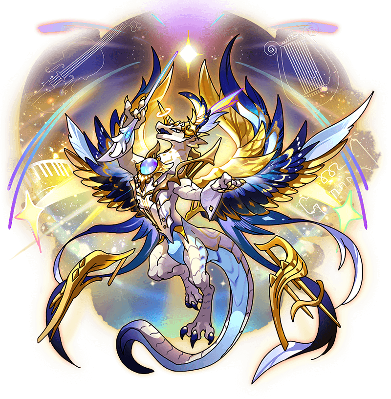 1other, blue_eyes, blue_gemstone, blue_wings, conductor, conductor_baton, detached_sleeves, dragon