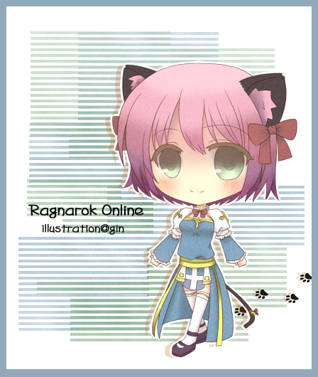 1girl, animal_ear_fluff, animal_ears, arch_bishop_(ragnarok_online), black_shoes, blue_dress, blush, bow