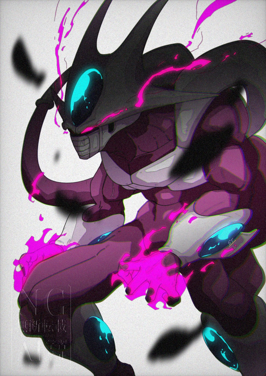1boy, alien, armor, aura, cooler_(dragon_ball), cowboy_shot, dragon_ball, dragon_ball_z