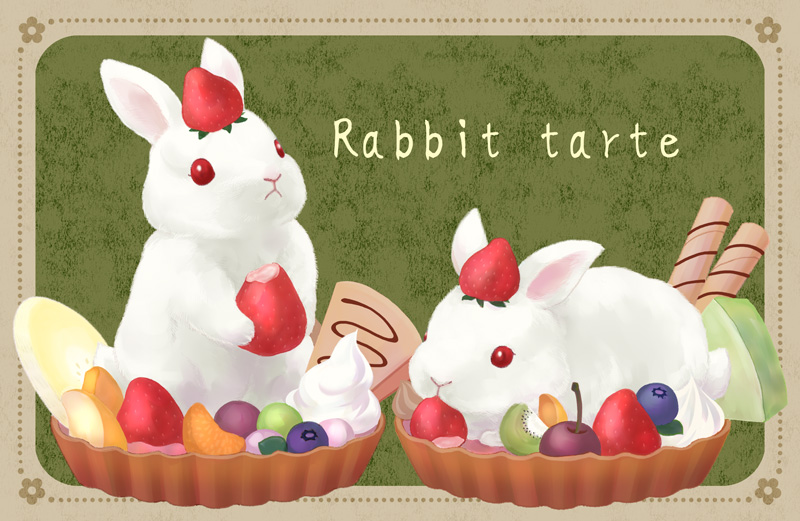 animal, animal_focus, blueberry, cherry, commentary_request, cookie, dessert, eating