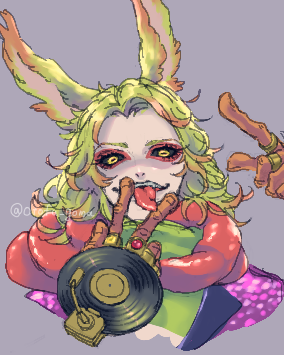 1boy, animal_ears, black_sclera, colored_sclera, dancing_green, eyeshadow, final_fantasy, final_fantasy_xiv