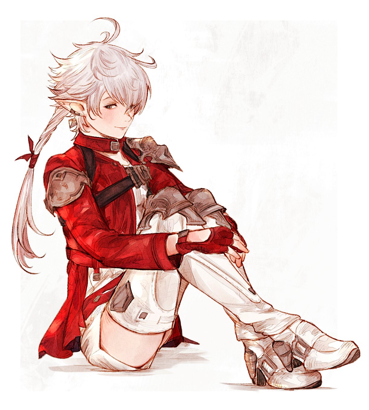 1girl, alisaie_leveilleur, blue_eyes, chinese_text, final_fantasy, final_fantasy_xiv, full_body, highres