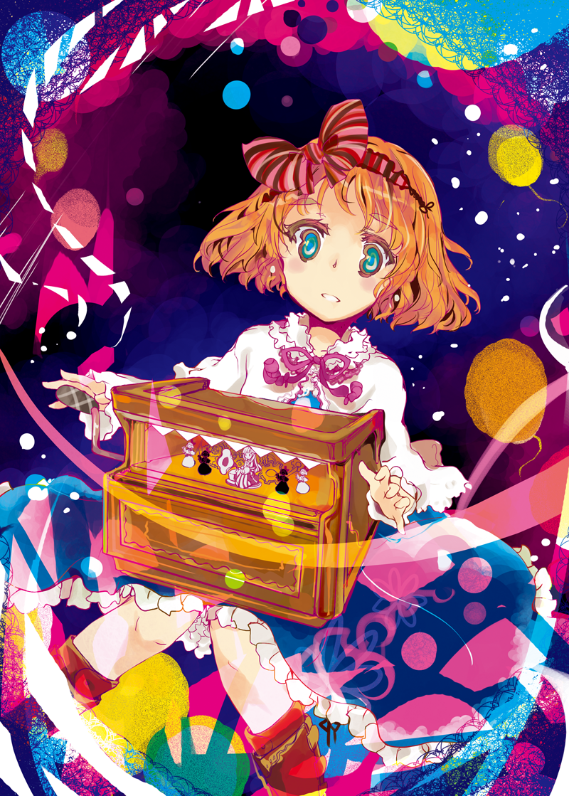 alice_margatroid, blonde_hair, blue_eyes, bow, dress, hafuri, hair_bow, hair_ribbon