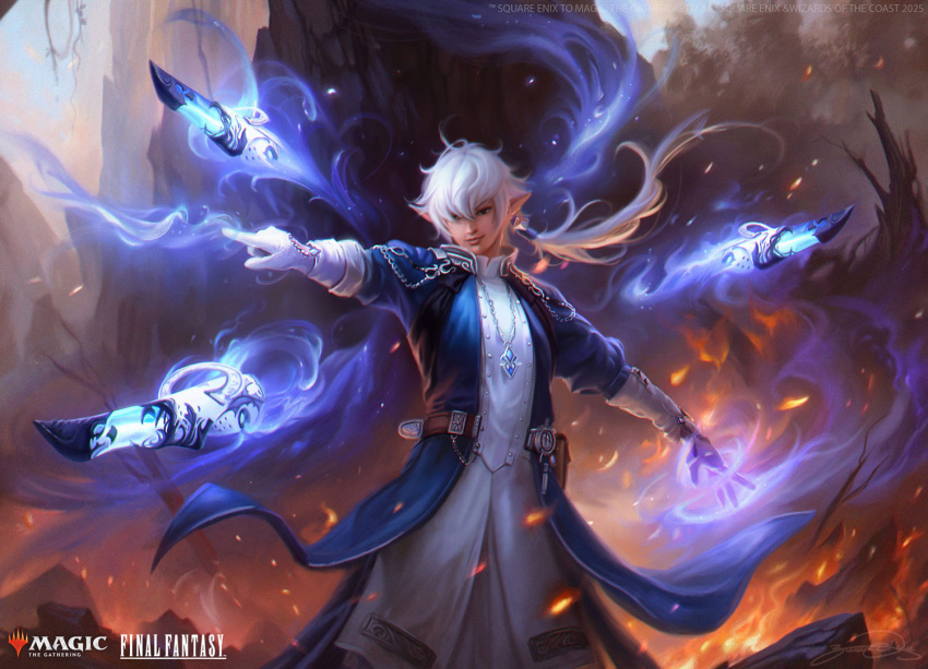 1boy, alphinaud_leveilleur, commentary, copyright_name, elezen, elf, embers, english_commentary