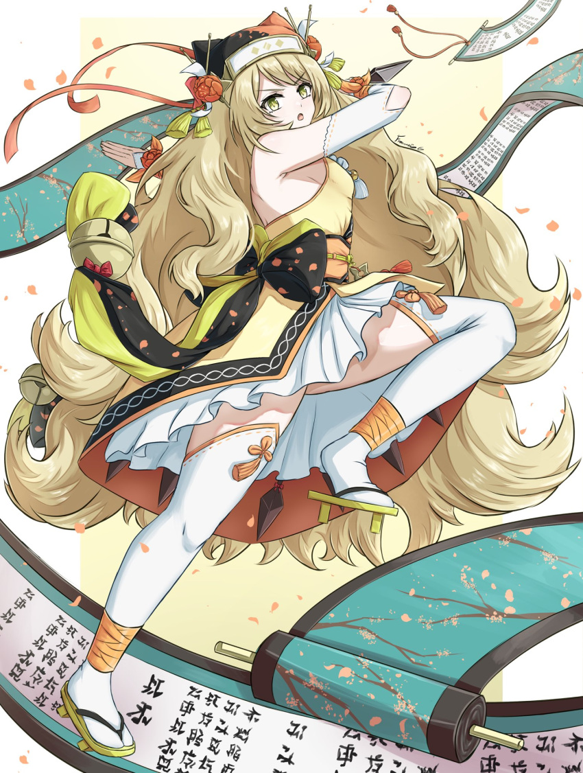 1girl, blonde_hair, celine_(fire_emblem), celine_(ninja)_(fire_emblem), dress, fgsketch, fire_emblem, fire_emblem_engage