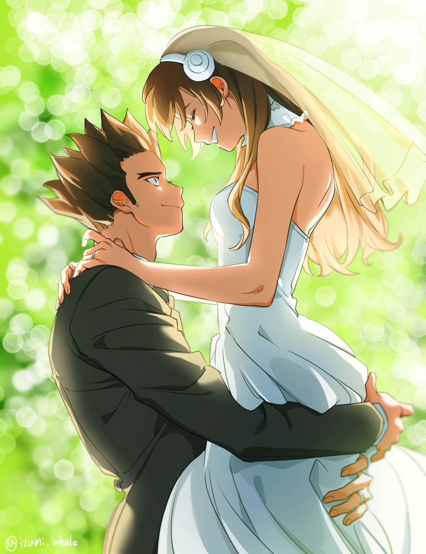 1boy, 1girl, absurdres, alternate_costume, alternate_hair_length, alternate_hairstyle, backlighting, black_jacket