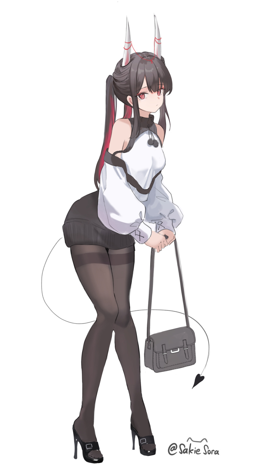 1girl, :/, absurdres, andri_sakie, azur_lane, bag, bare_shoulders, breasts