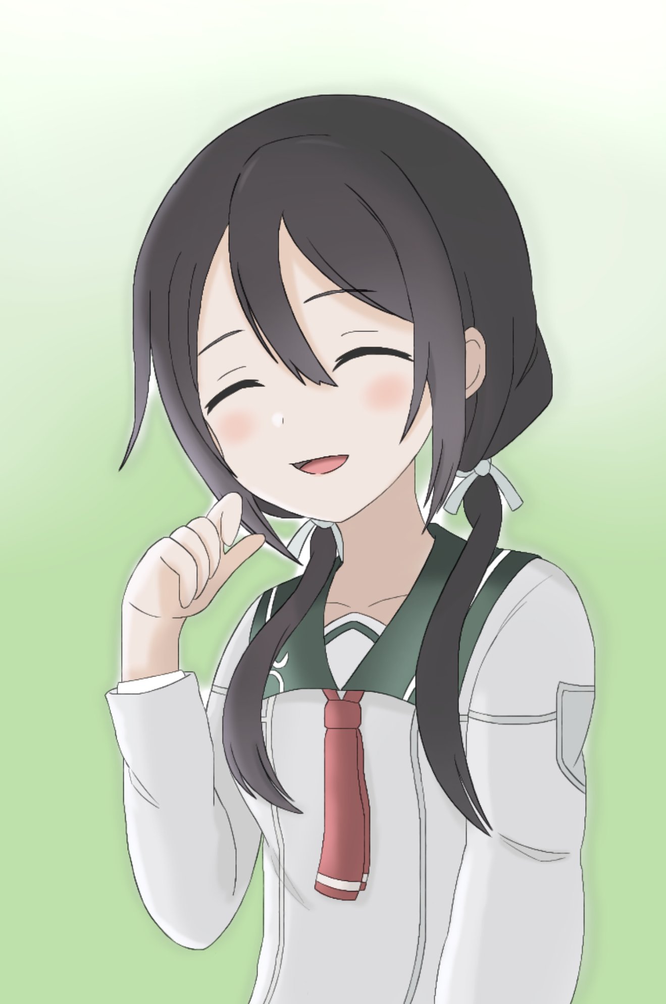 1girl, ^_^, black_hair, blush, closed_eyes, collarbone, efkbcy1oveu6taw, facing_viewer