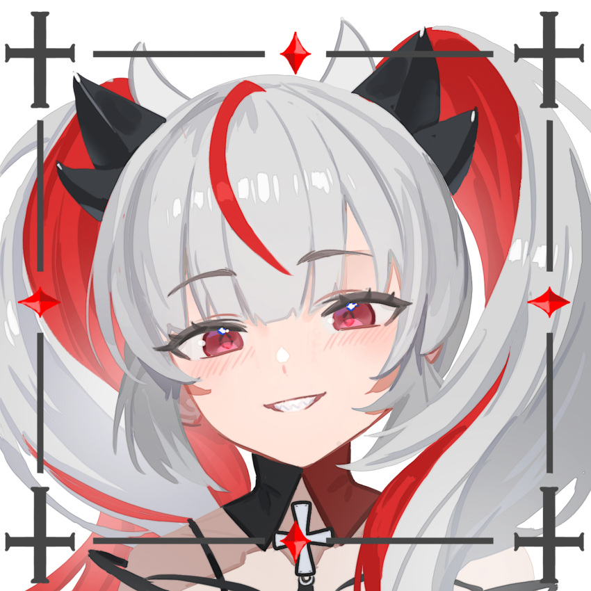 1girl, azur_lane, detached_collar, grey_hair, highres, jisakujijun, long_hair, looking_at_viewer