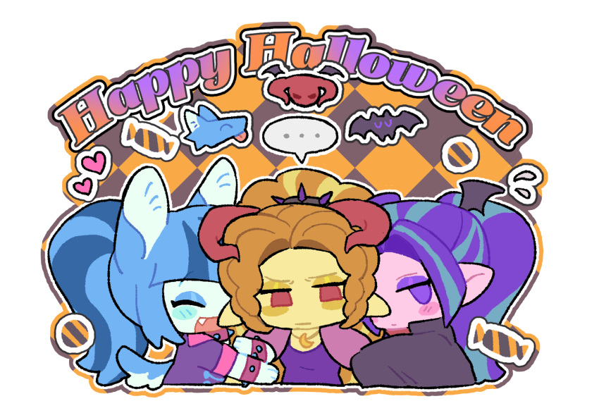 ..., 3girls, :d, :|, ^_^, adagio_dazzle, adagio_dazzle_(human), animal_ears