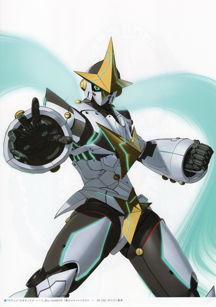 3d, absurdres, aqua_eyes, aqua_sclera, armor, aura, black_armor, blue_aura