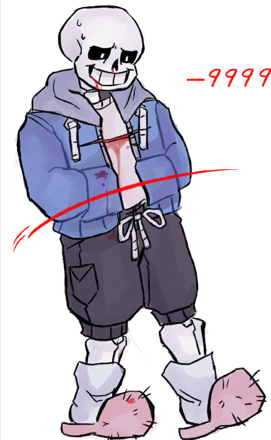 1boy, 2020, 2d, artist_name, black_shorts, blood, blood_on_clothes, blood_on_mouth, blood_on_nose, blue_jacket, damage_numbers, digital_media, drawstring, full_body, gameplay_mechanics, hodrud, hood, hood_down, hooded_jacket, humanoid, injury, jacket, male, male_focus, male_only, monster, monster_boy, open_clothes, open_jacket, pink_slippers, sans_(undertale), shirt, shorts, simple_background, skeleton, slippers, socks, solo, sweats, teeth, undead, undertale, utdr_(toby_fox), white_background, white_shirt, white_socks