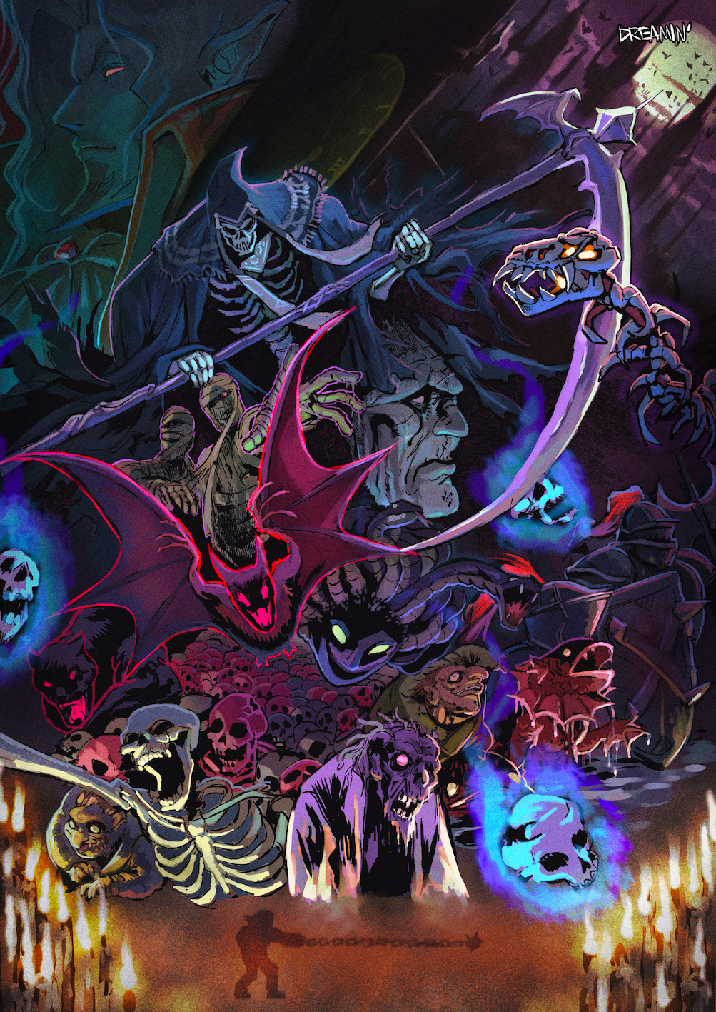 artist_name, bat_(animal), black_panther, candle, castlevania_(1986), castlevania_(series), chain_whip, commentary