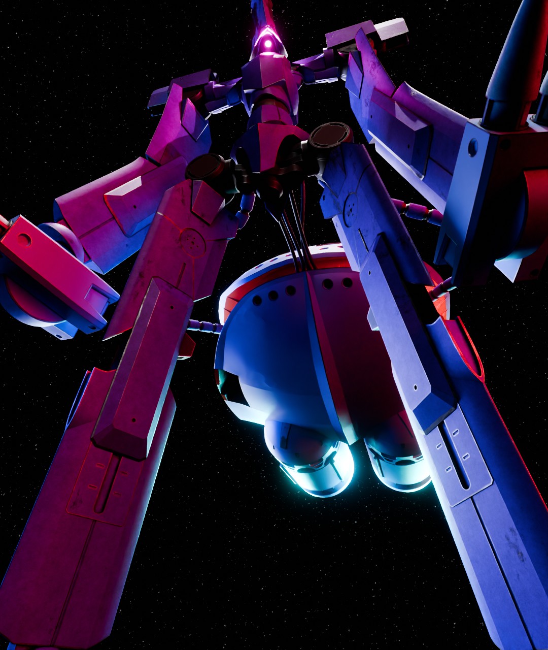 braw_bro, commentary_request, dyson_max, glowing, glowing_eye, gundam, gundam_gquuuuuux, highres