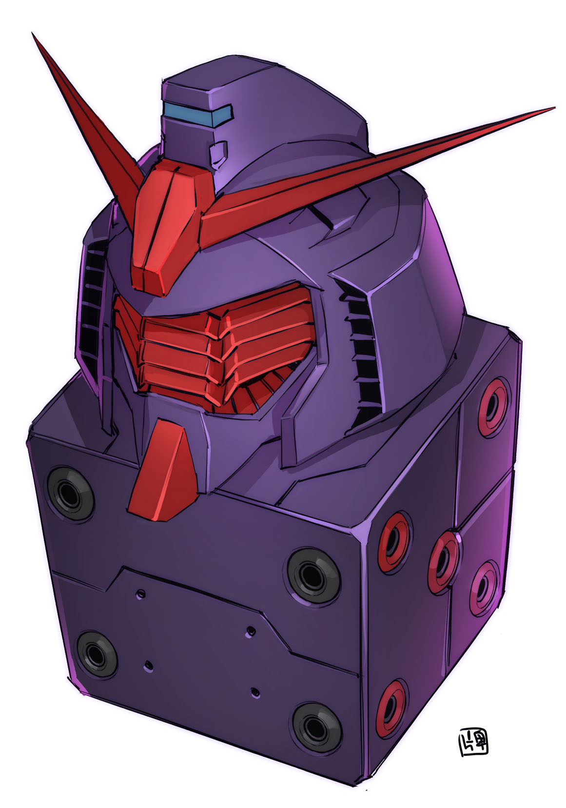 gundam, gundam_gquuuuuux, highres, mecha, mecha_focus, mobile_suit, nakano_haito, no_humans
