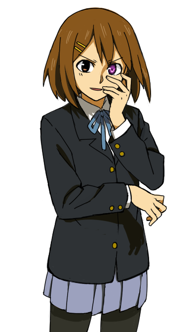 blazer, brown_eyes, brown_hair, code_geass, geass, hair_ornament, hairclip, hirasawa_yui