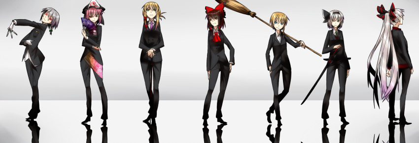 >:), :|, adapted_costume, alternate_color, alternate_costume, alternate_hairstyle, arched_back, ascot