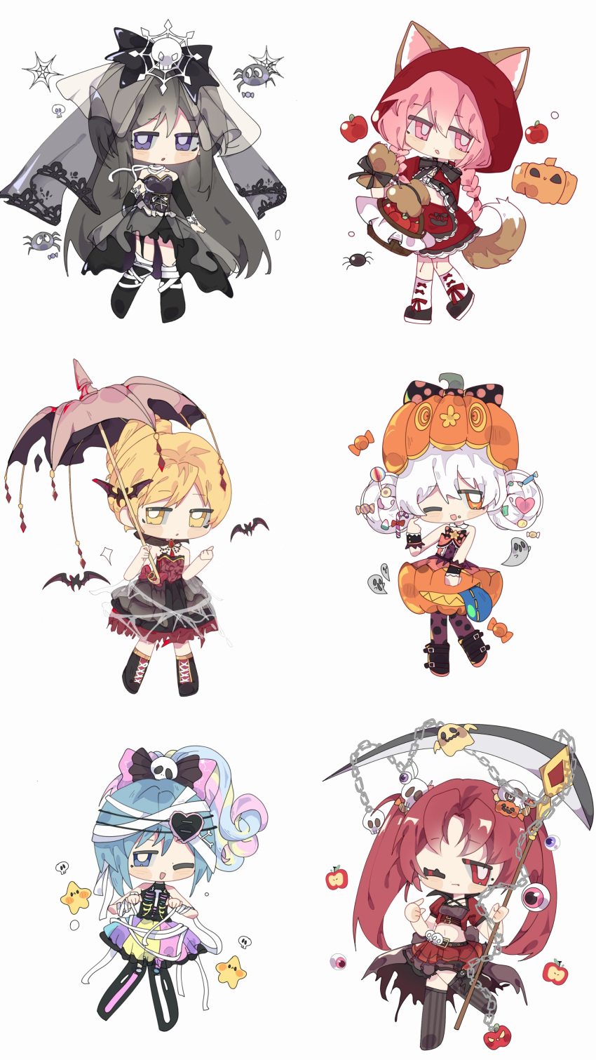 6+girls, :o, a_wuqi, absurdres, akemi_homura, alternate_costume, animal_ears, animal_hands